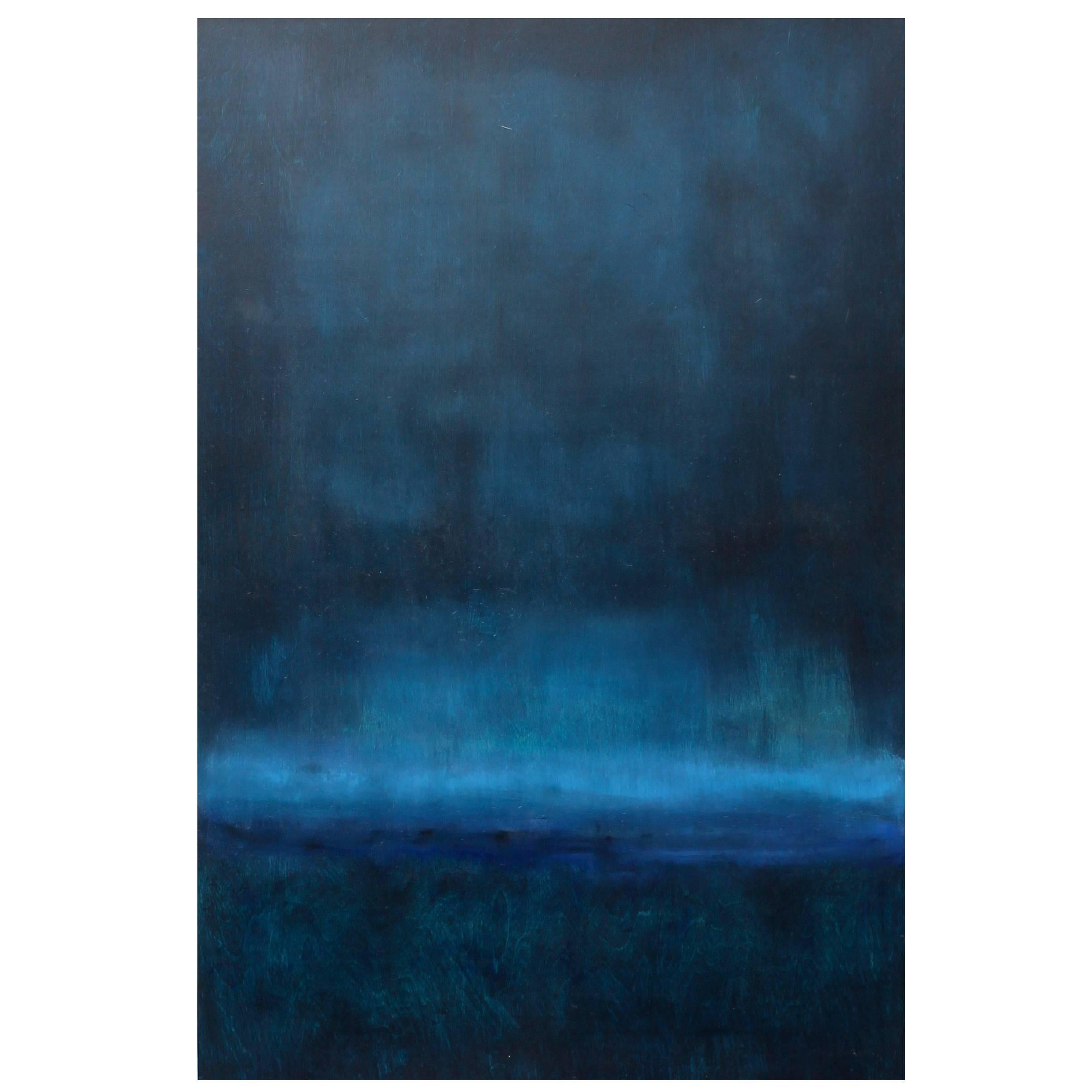 Blue Night I Oil on Birchwood Panel