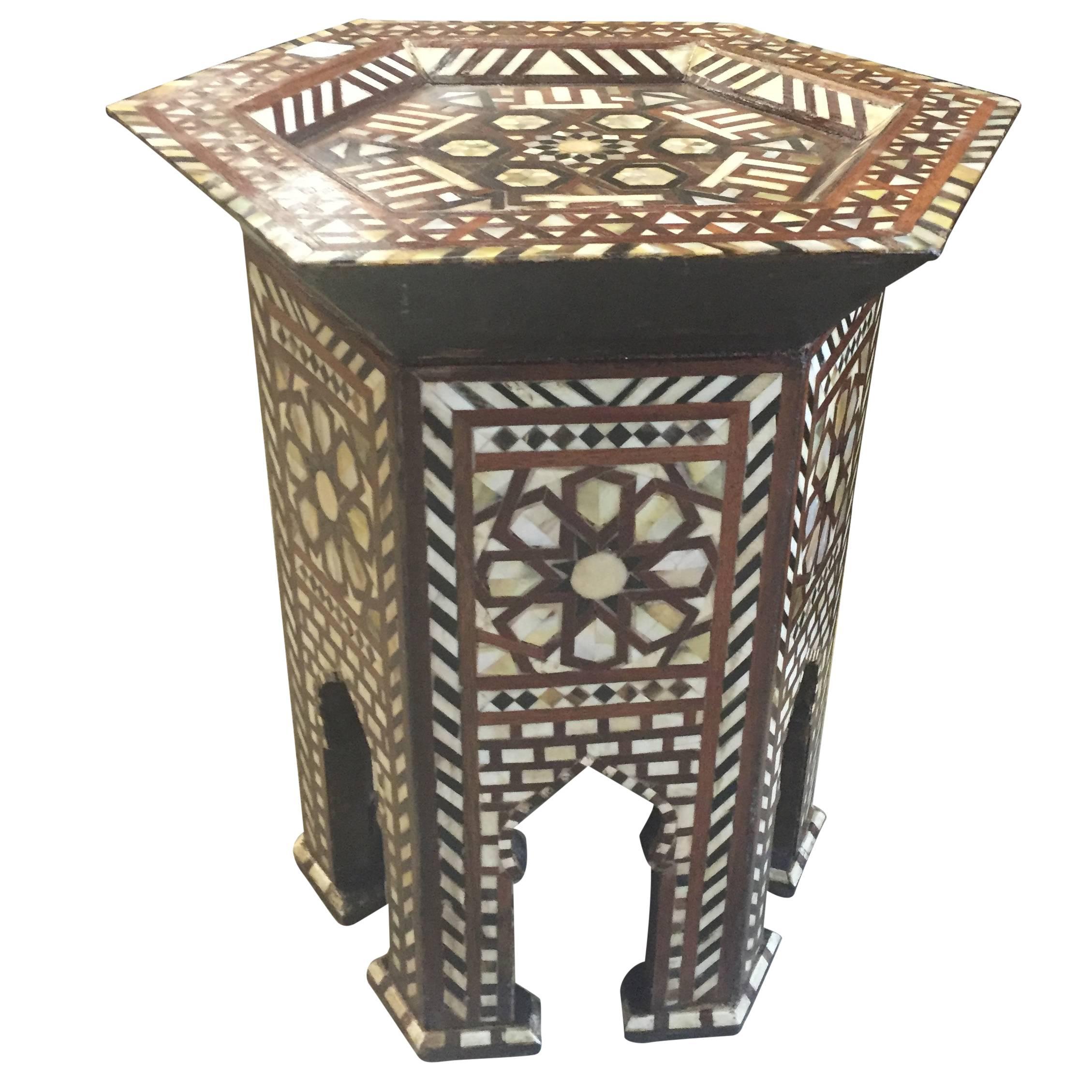 Pair of Moorish Mother-of-Pearl Tables For Sale