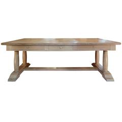 Large Neoclassical Exempt Oakwood Desk