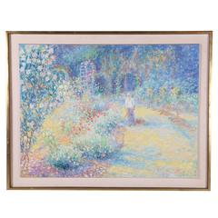 Jan Parker "The Rose Gardener" Pastel Painting 6