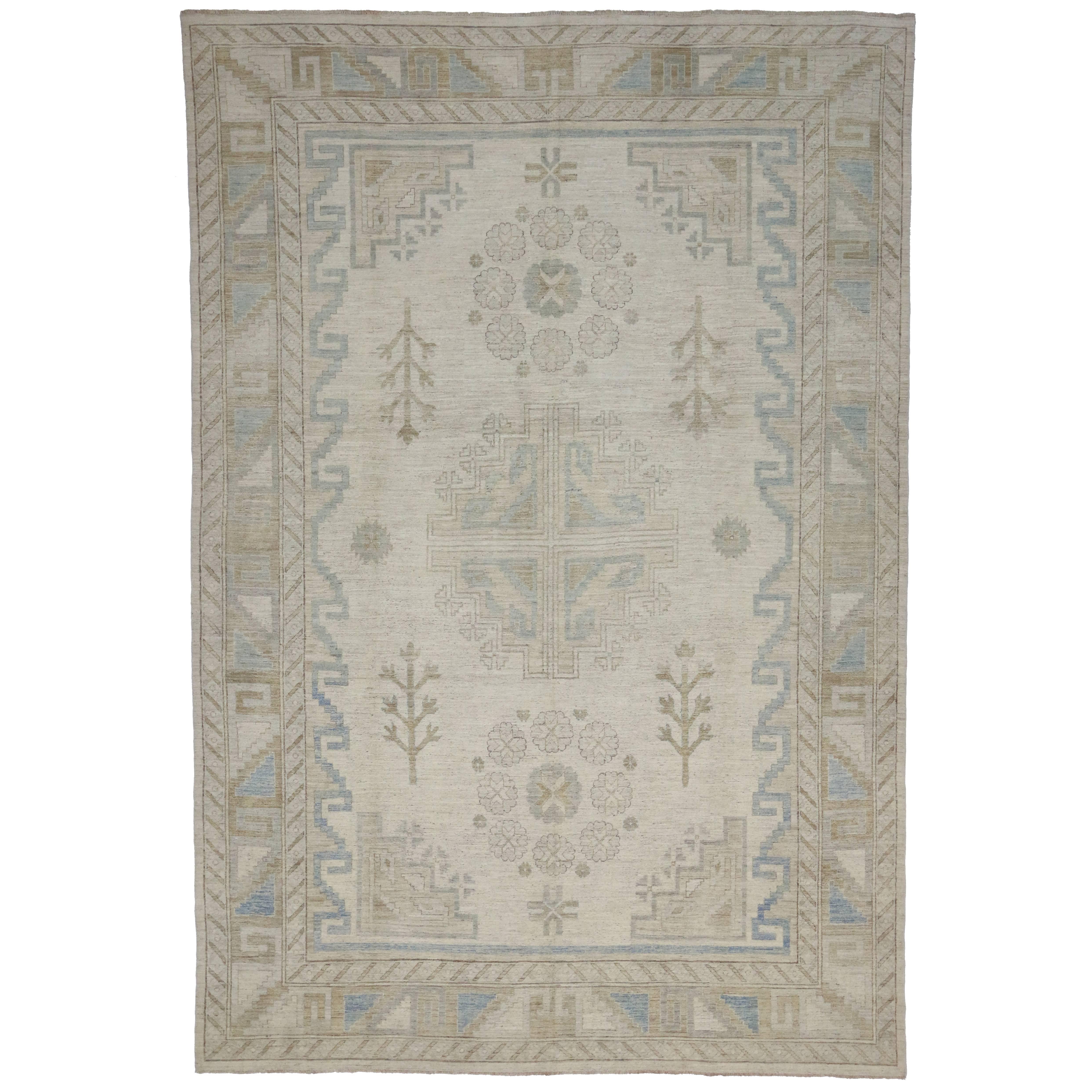 New Transitional Area Rug with Khotan Design in Warm, Neutral Colors