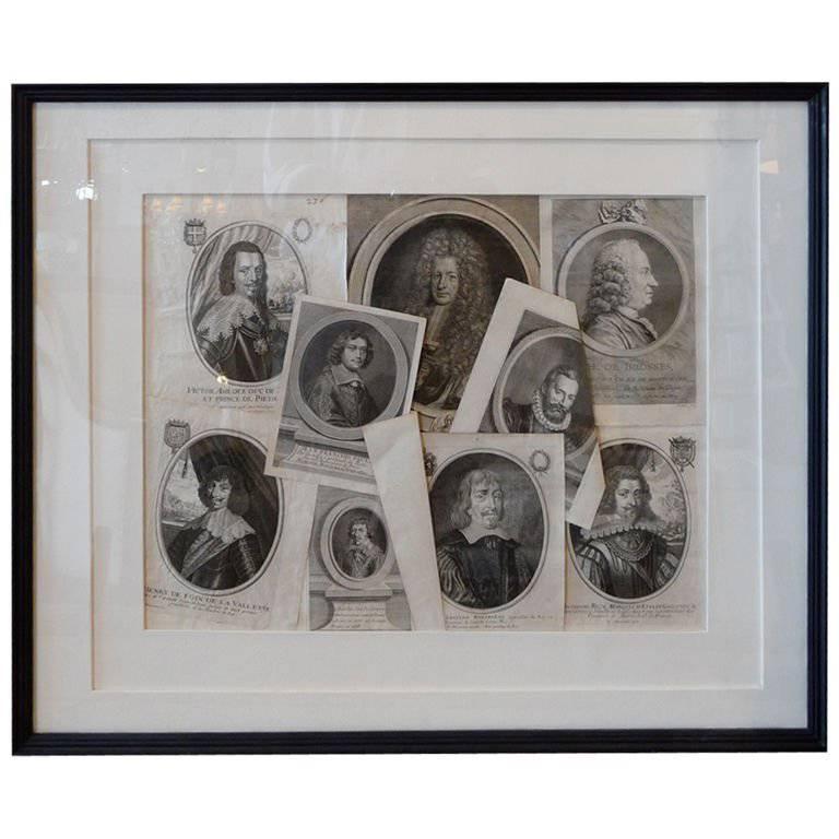 Collage of 18th and 19th Century Noblemen Engravings