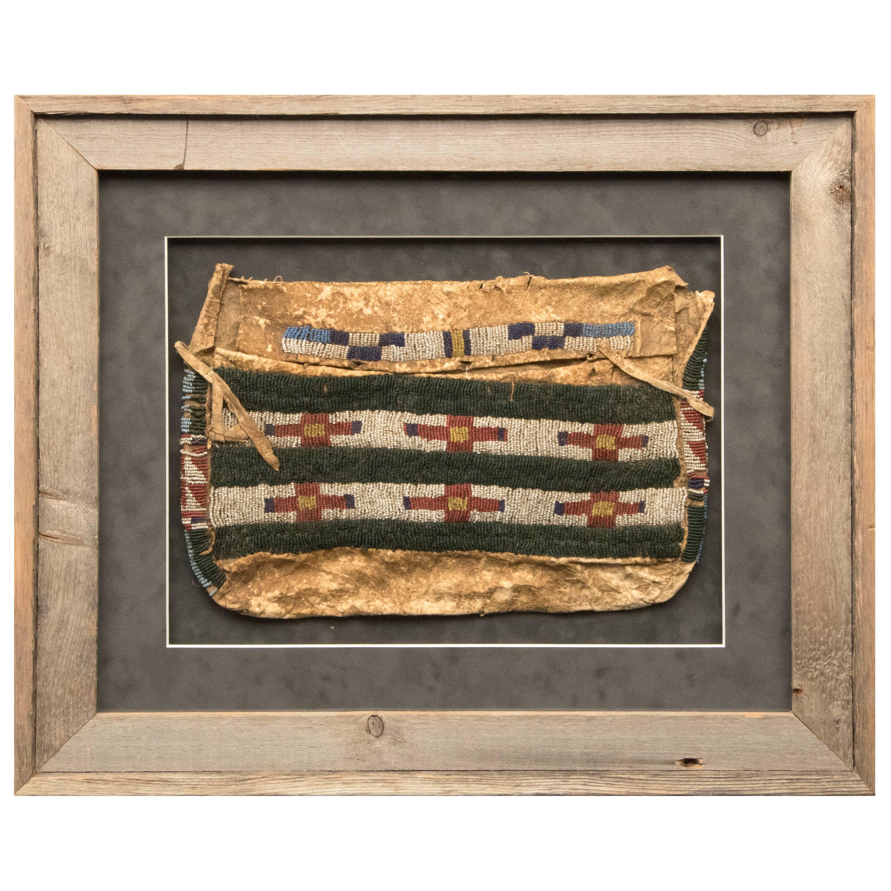 Native American Beaded Possible Bag, Blackfeet 'Plains Indian, ' circa 1920