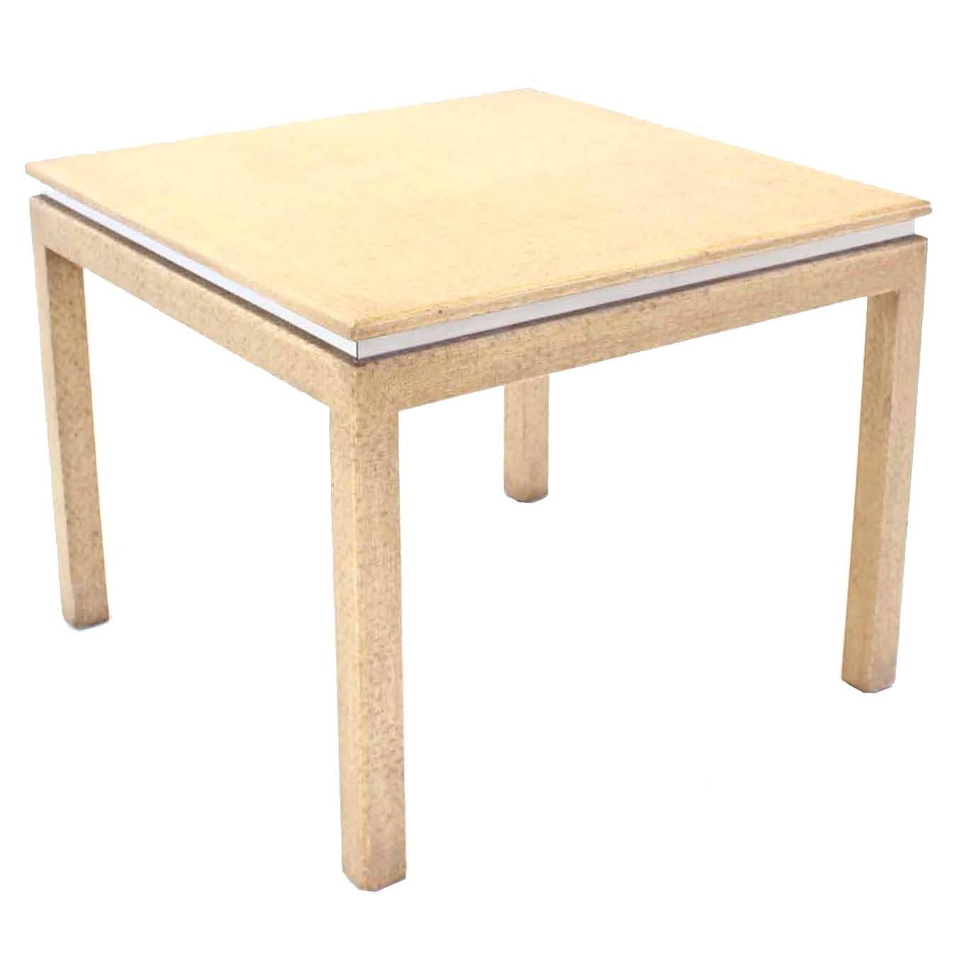 Grass Cloth Square Game Table