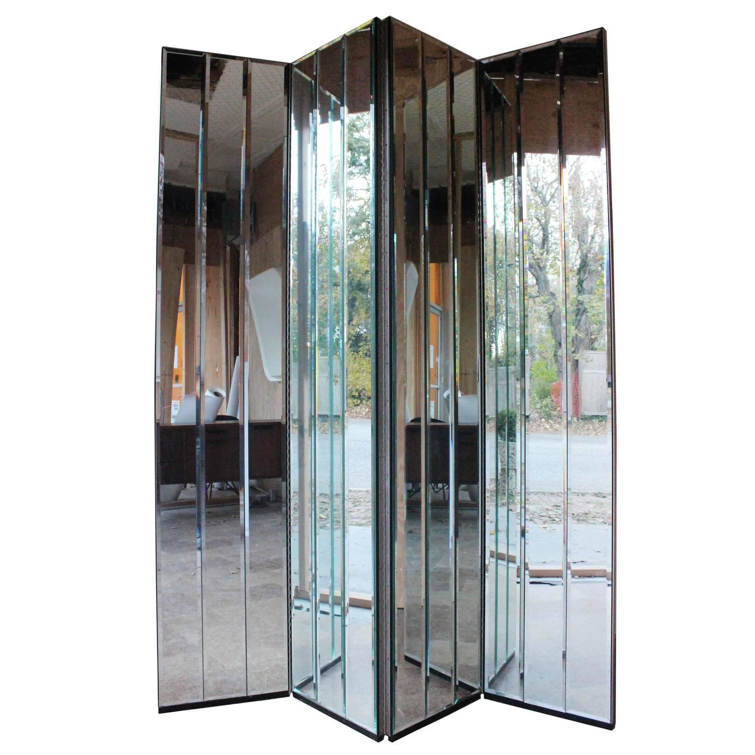 Henredon Mirrored Screen At 1stdibs