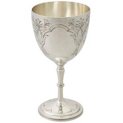 Sterling Silver Goblet, Antique Victorian