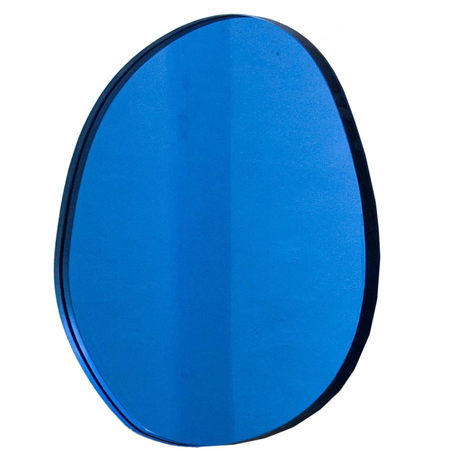 Contemporary Seeing Glass Off Round Blue Wandspiegel Thin 400 von Sabine Marcelis