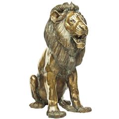 1960s Large Impressive Bronze Lion Sculpture 6