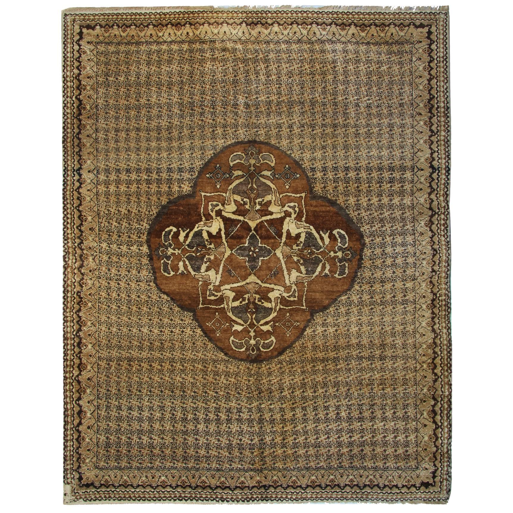 Handgefertigte antike Teppiche, Oushak-Teppiche, Orientteppiche, Teppiche zum Verkauf im Angebot