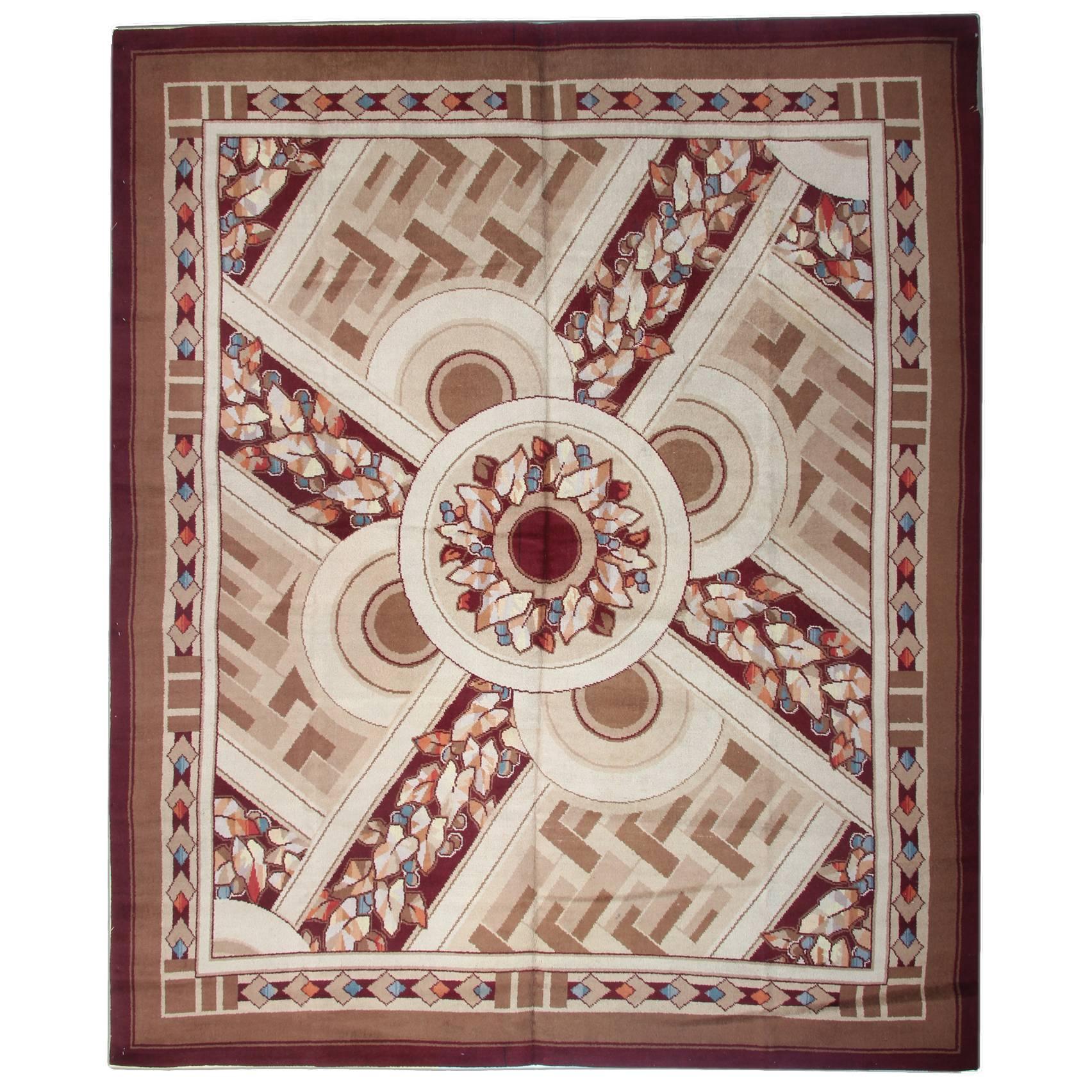 Antique Rug Floor Area Art Deco Rugs, Handmade Carpet Oriental Rugs for Sale