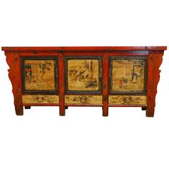 Vintage Large Chinese Altar Sideboard Coffer