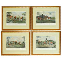 Set of Four Colored Engravings by C.R. Stock after Henry Alken