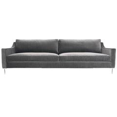 Audrey Sofa in Pinstripe Charcoal 5