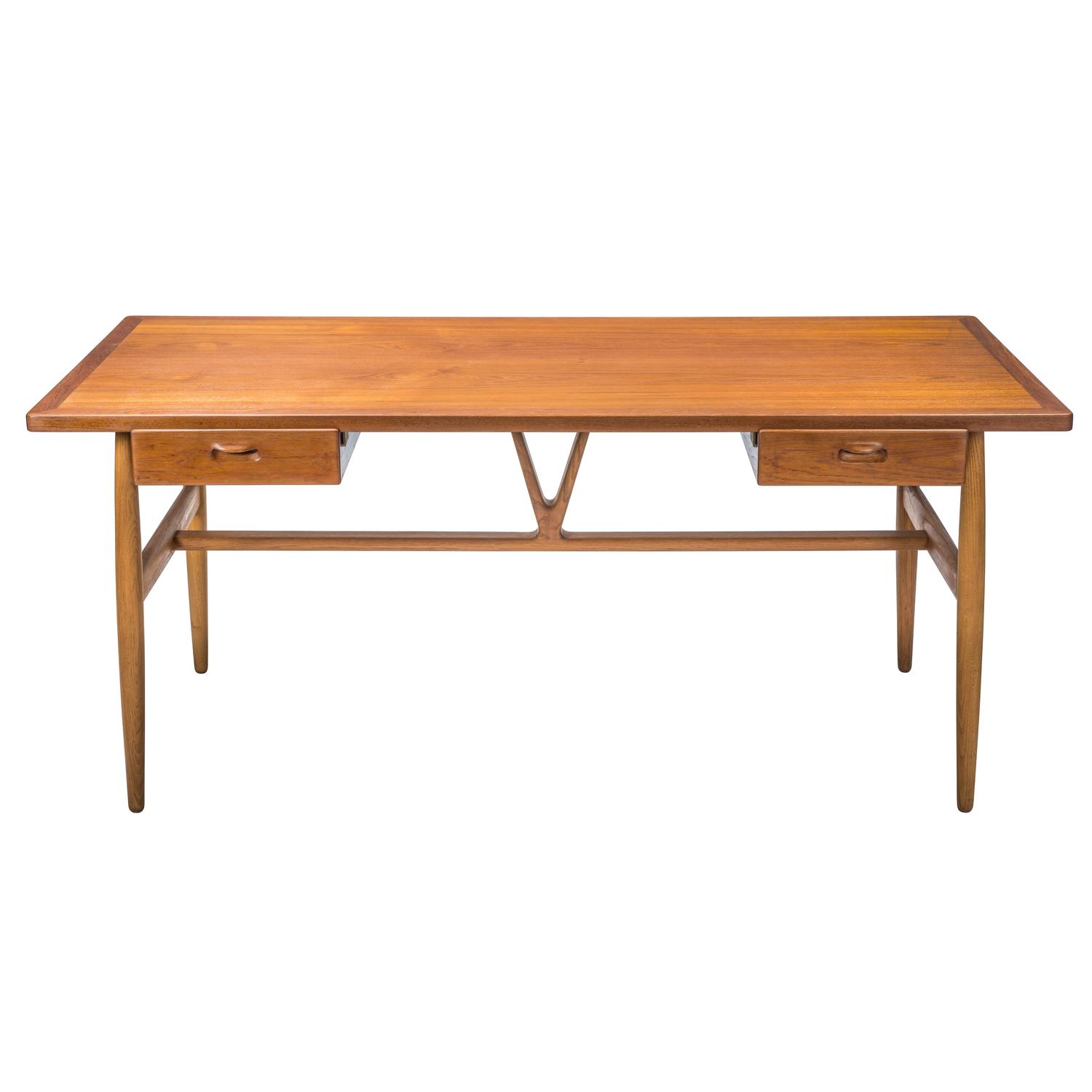 Hans Wegner Wishbone Desk For Johannes Hansen At 1stdibs