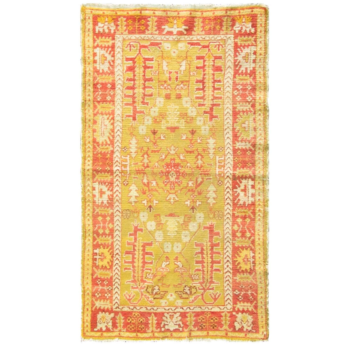  Antique Turkish Oushak Rug, c-1900's, Free Shipping For Sale