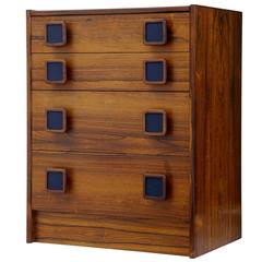 1970s Scandinavian Modern Small Rosewood Chest of Drawers