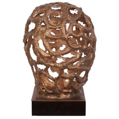Table Lamp Sculpture in Bronze 'Synapse'