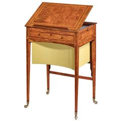 George III Lady’s Burr Yew and Satinwood Work Table
