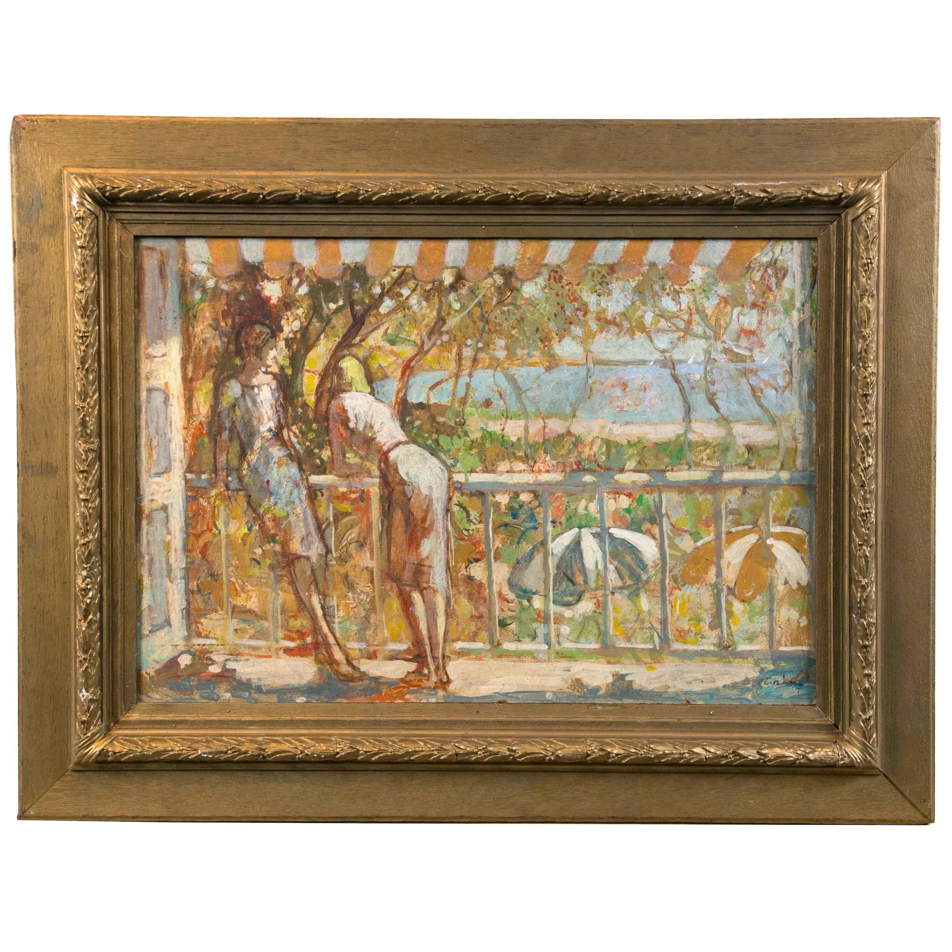 French Impressionist Painting, circa 1930 For Sale