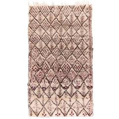 Vintage Moroccan Beni Ouarain Rug