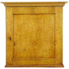 Antique 19th Century Swedish Birch Wall Cabinet