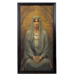 Late 19th Century Symbolist Secessionist Style Portrait of a Woman