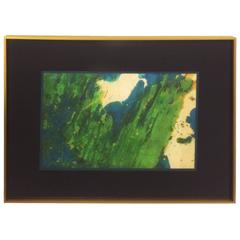 Green and Blue Abstract Painting by Taro Yamamoto