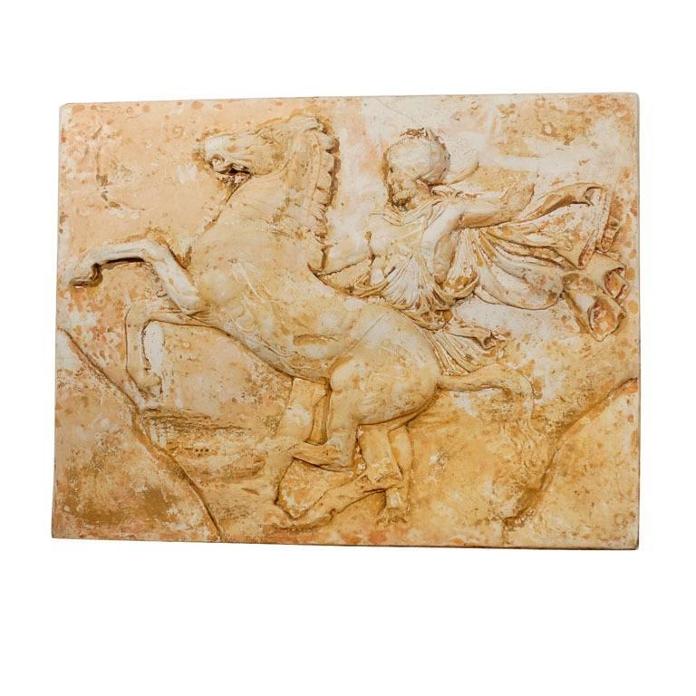 Rider and His Horse Plaster Wall Decoration by Harold Studio