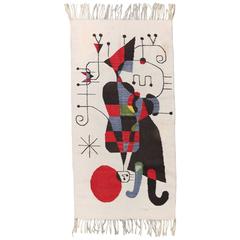 Joan Miró Inspired Woven Tapestry