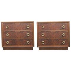 Pair of Art Deco Walnut Chests 9
