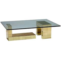 Brass Cityscape Coffee Table Paul Evans