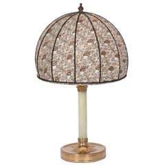 Austrian Bronze and Resin Table Lamp, circa 1910