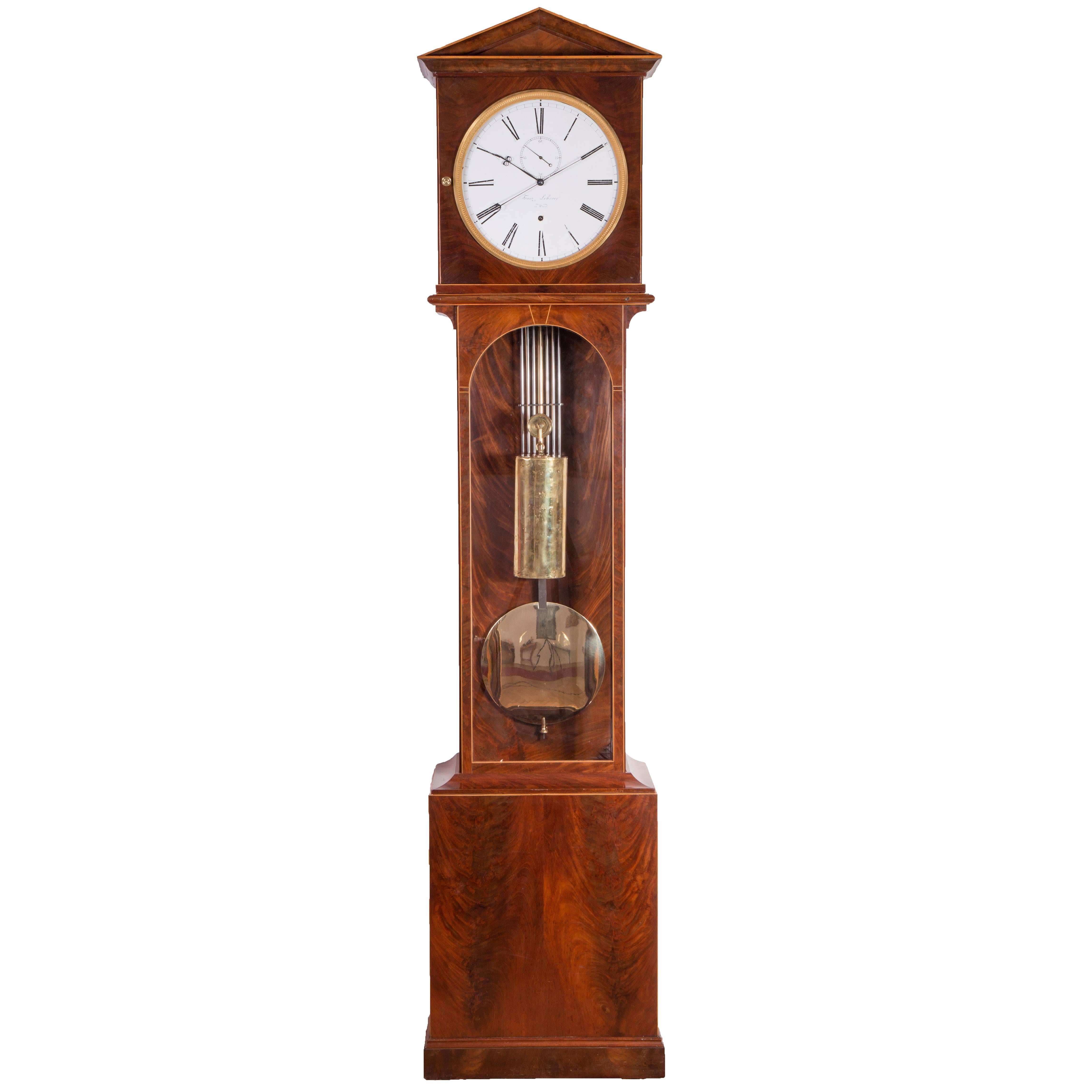 Longcase Clock by Franz Lehrner, Vienna, circa 1830 For Sale