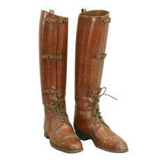 Vintage Pair of Leather Field or Riding Boots by Trickers