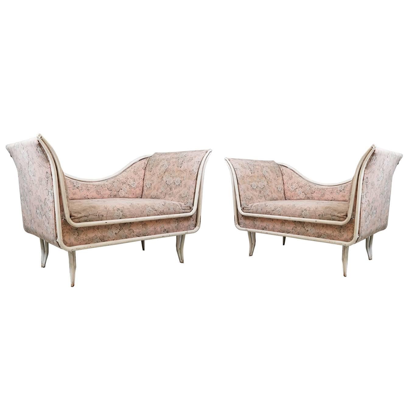 Pair of Small Sofas from Italy, circa 1940