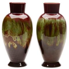 Antique Pair Arts and Crafts Linthorpe Chr Dresser Vases, circa 1880