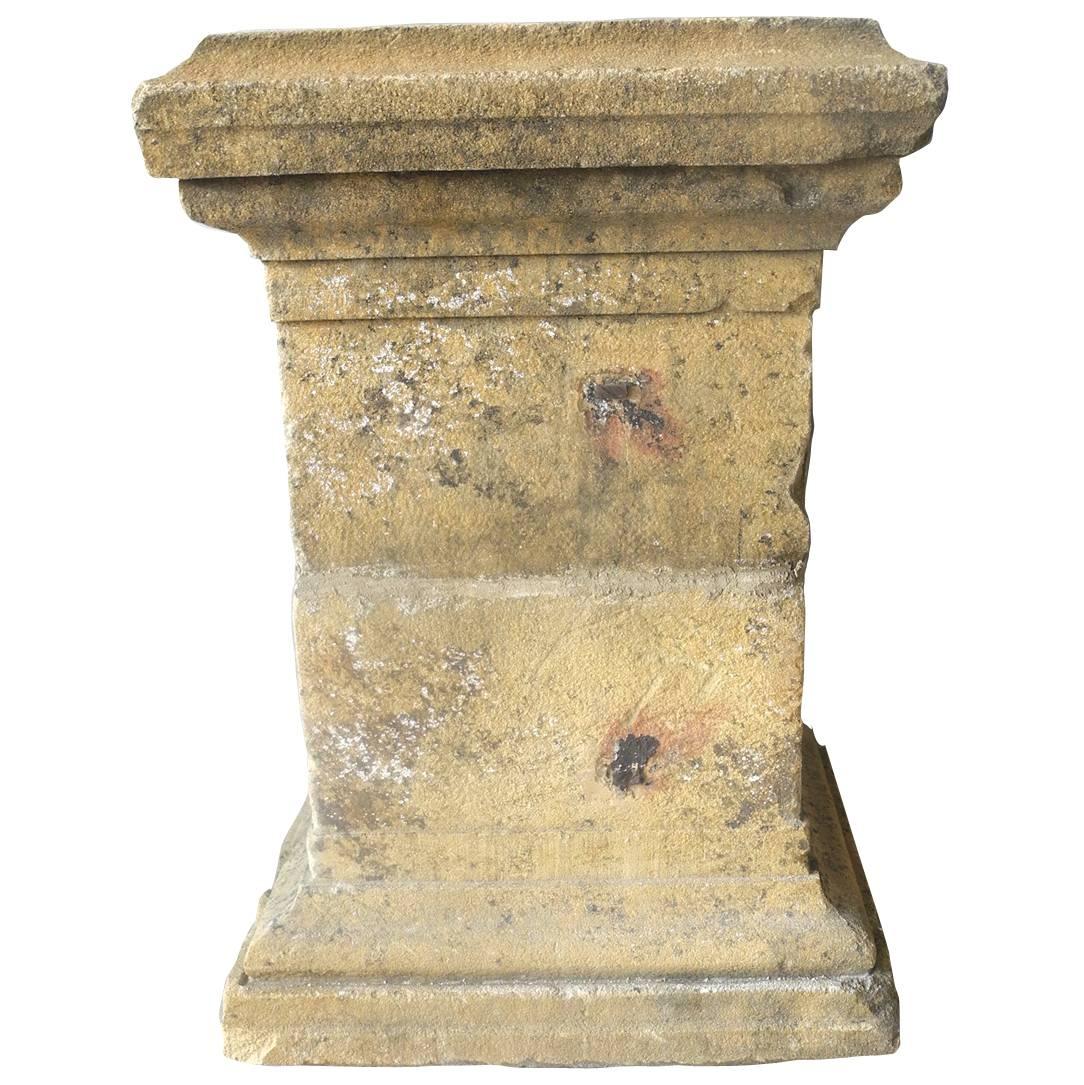 Antique 18th Century Limestone Column from the Village of Charlieu in Loire