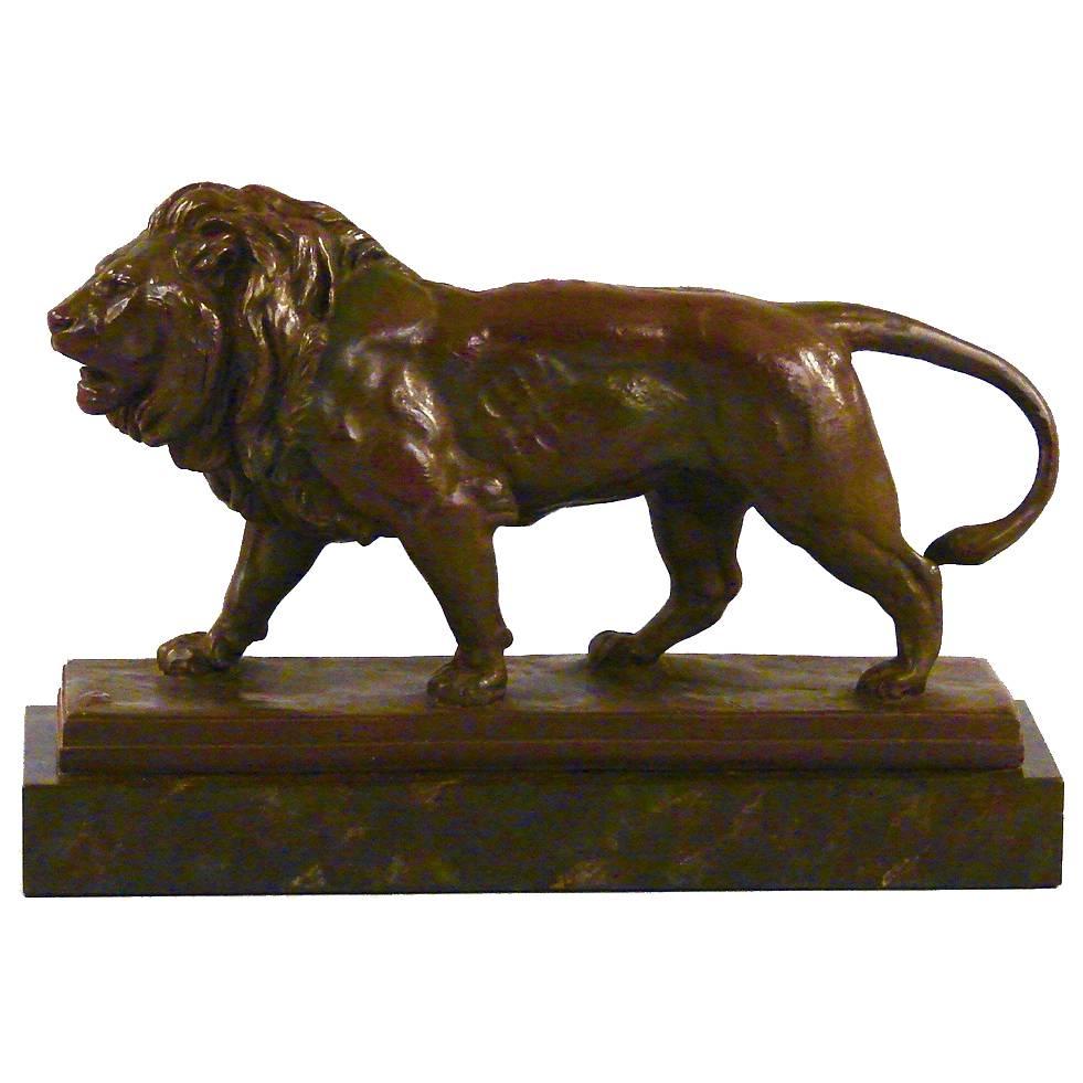 Bronze Patinated Plaster Model of Lion after a Model by Bayre