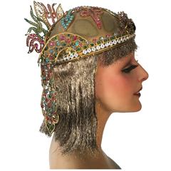 Very Rare 1900s French Stage Theater Headdress Helmet 