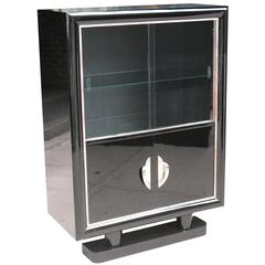 Ebonized French Art Deco Bar Cabinet 2