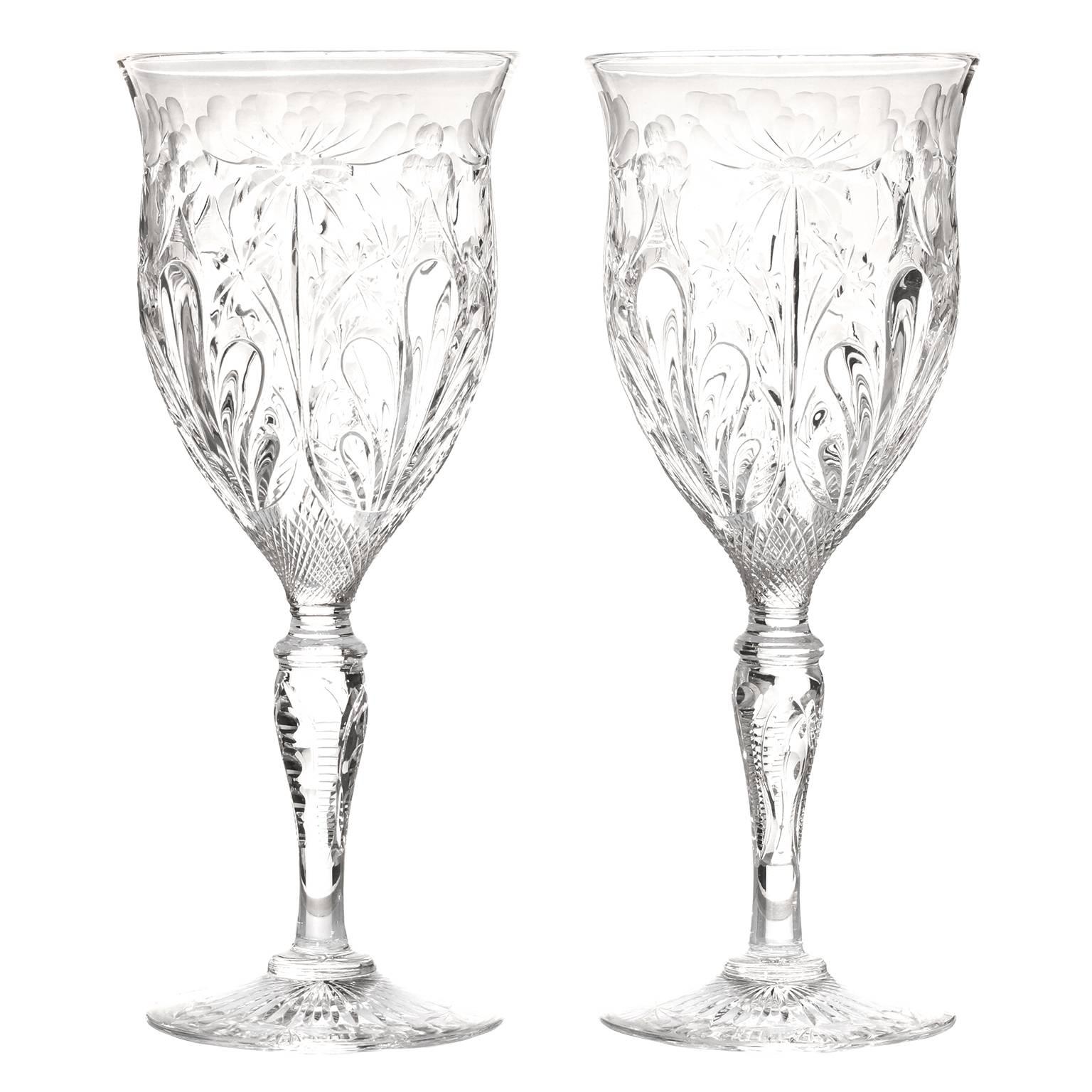 32 Exceptional Stevens & Williams Water Goblets