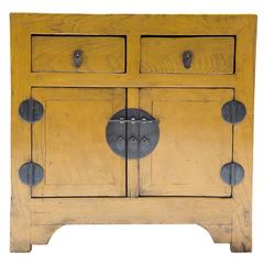 19th Century Chinese Two Drawer Sunflower Cabinet