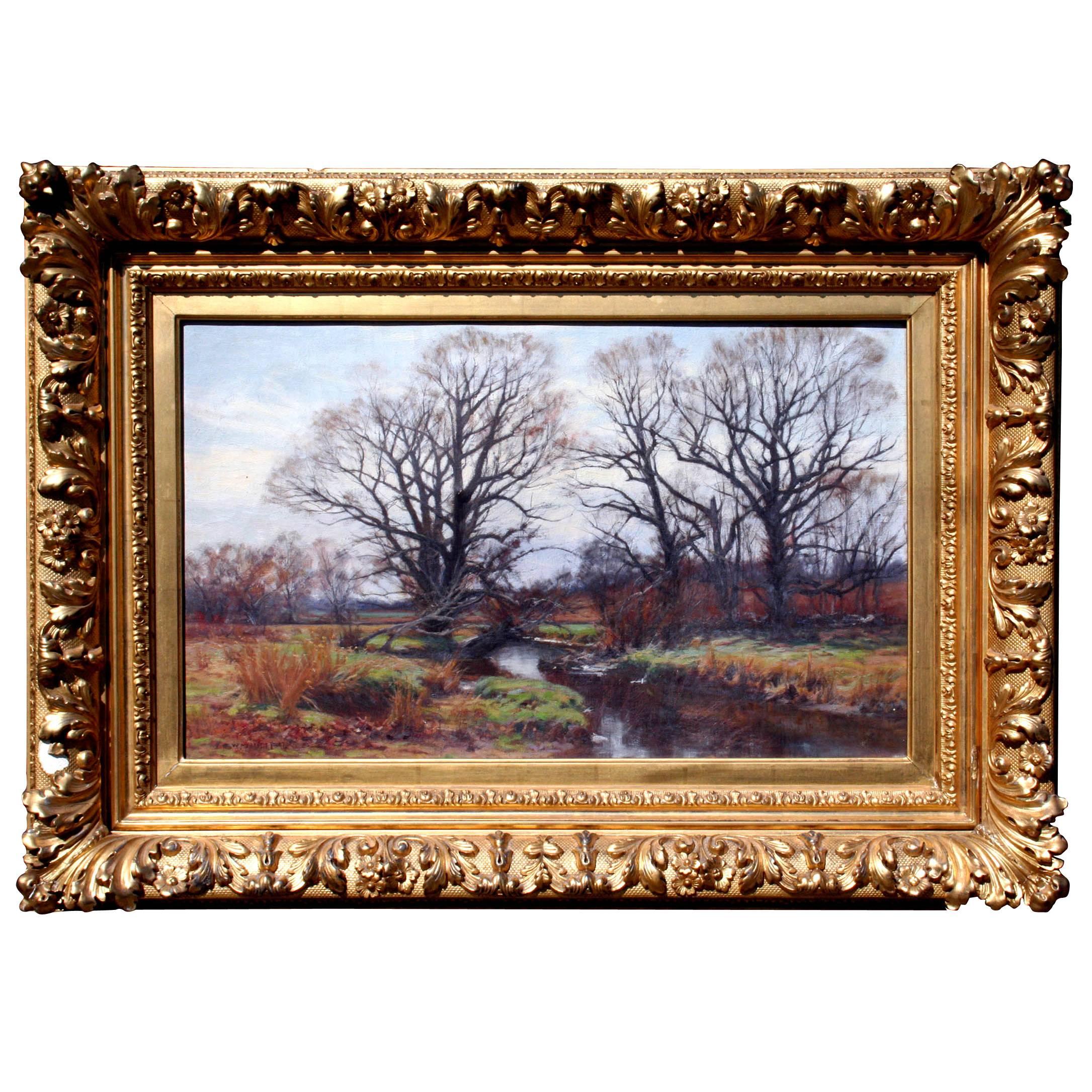 19th Century Landscape Painting by William Merritt Post For Sale