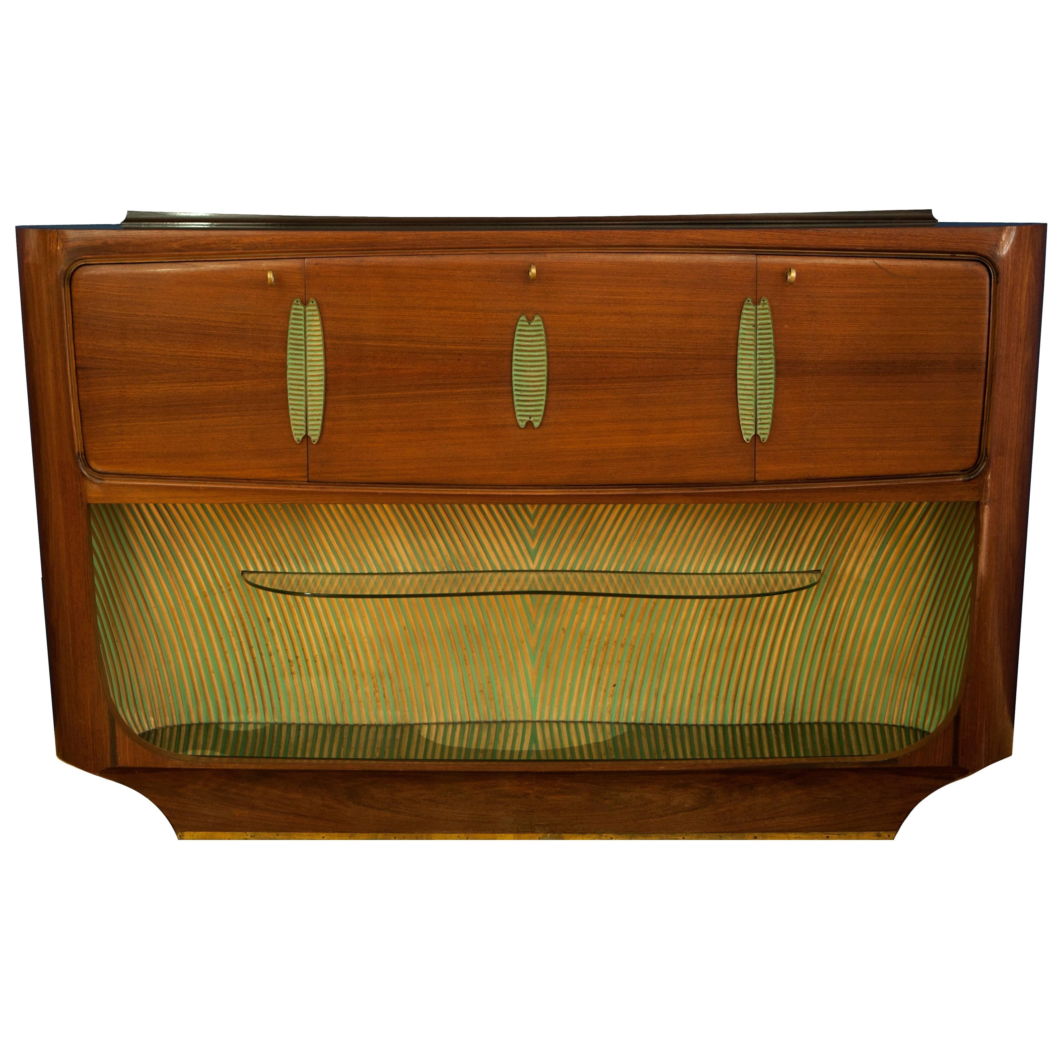 Vittorio Dassi Art Deco Rosewood Buffet, Bar Cabinet, Italy, 1940s For Sale
