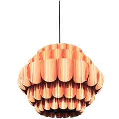 Copper Suspension Lamp from Sweden