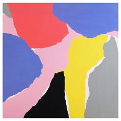 'Contour Cutout' Abstract Landscape Painting by Alan Fears Pop Art 8