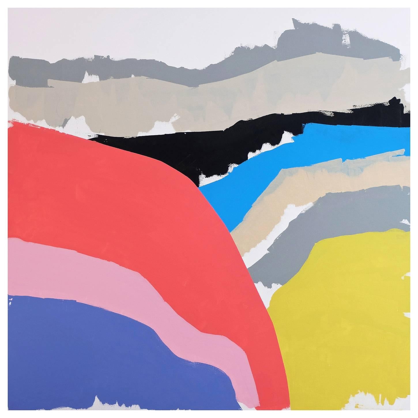 'Hummock Jumble' Abstract Landscape Painting by Alan Fears Pop Art For Sale