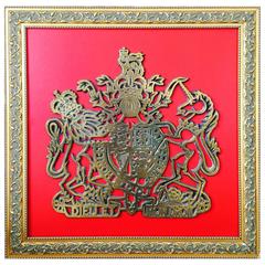 Fine 20th Century Cast Bronze Royal Coat of Arms