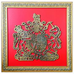 Fine 20th Century Cast Bronze Royal Coat of Arms