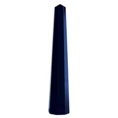 Achteckiger Obelisken aus massivem blauem Glas von Venini
